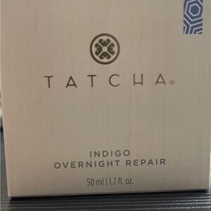 Tatcha Indigo Overnight Repair Cream - Cream and Blue